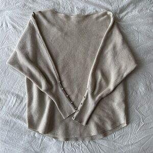 Vince Cream Shimmery Boat Neck Sweater